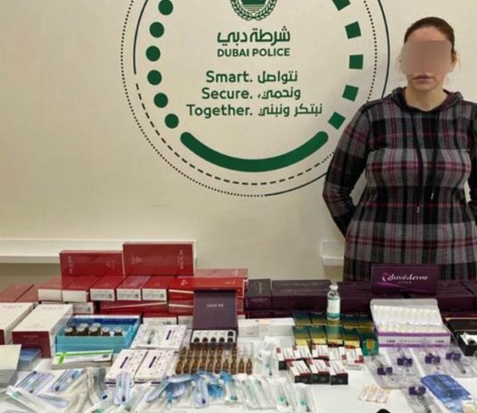 dubai police arrest woman unlicensed plastic surgery