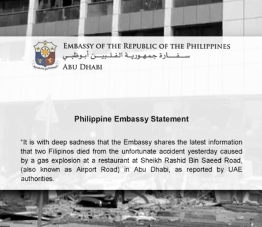 Two Filipinos Among Casualties in Gas Leak Accident in Abu Dhabi - Philippine Embassy