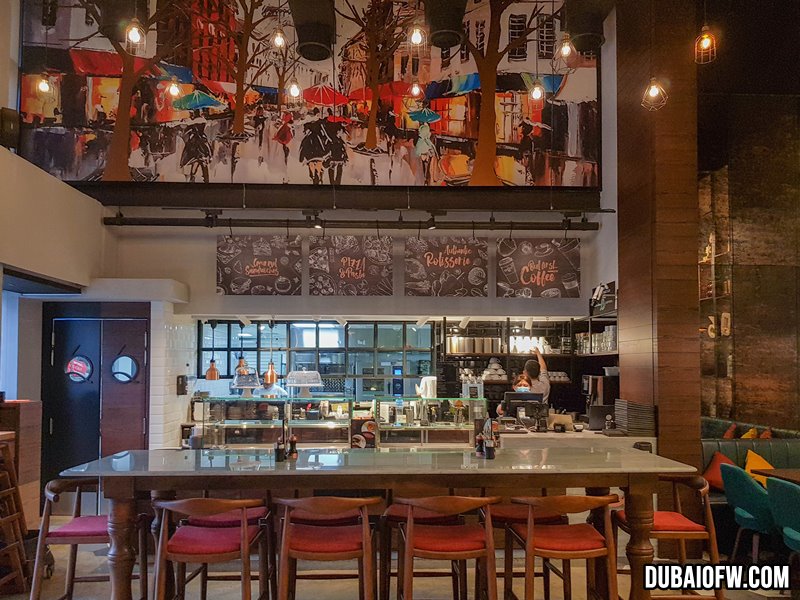 interior in Q6 Bistro in Dubai Media City