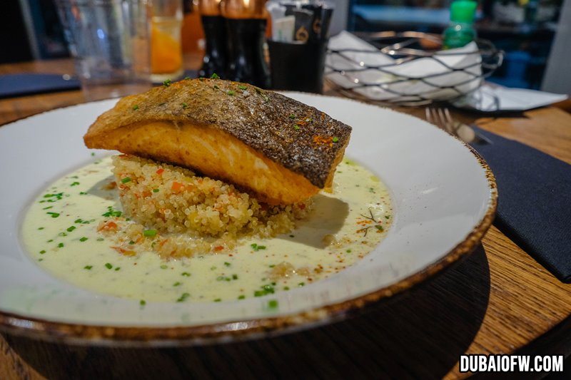 Grille Salmon on Quinoa