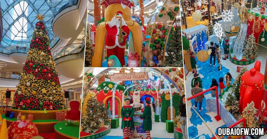 Christmas Tree and Decorations at Burjuman Mall