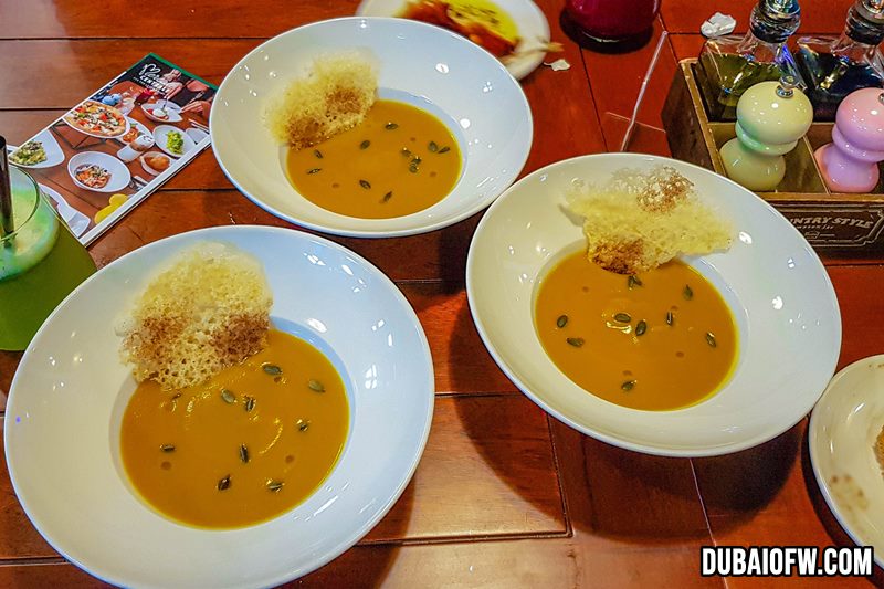 mercato centrale dubai pumpkin soup