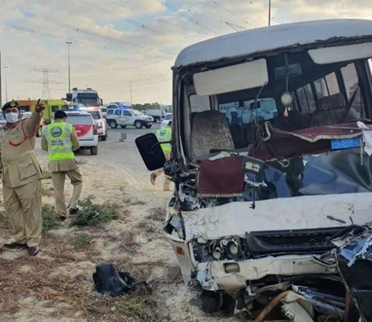 dubai bus accident al khail