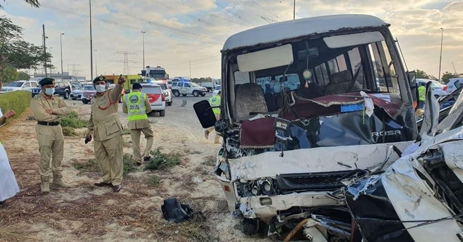 dubai bus accident al khail