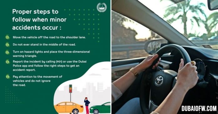 car accident in dubai what to do