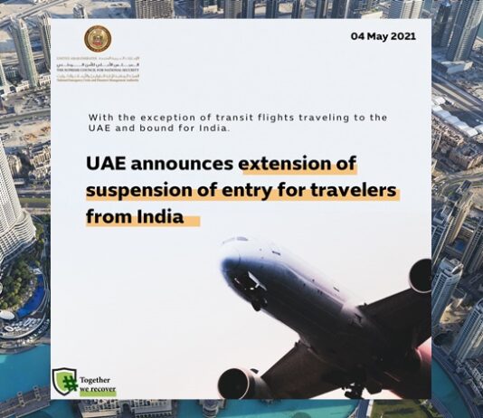 UAE Suspends All Travel to India Until Further Notice