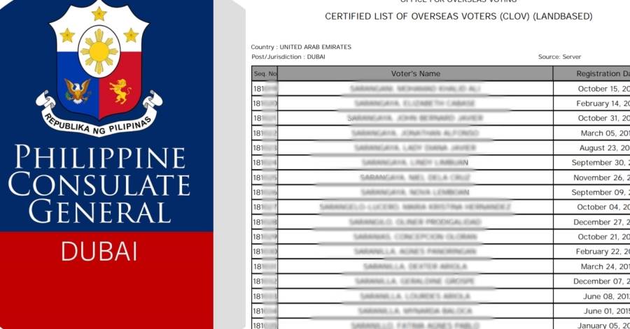 list of certified filipino voters dubai northern emirates