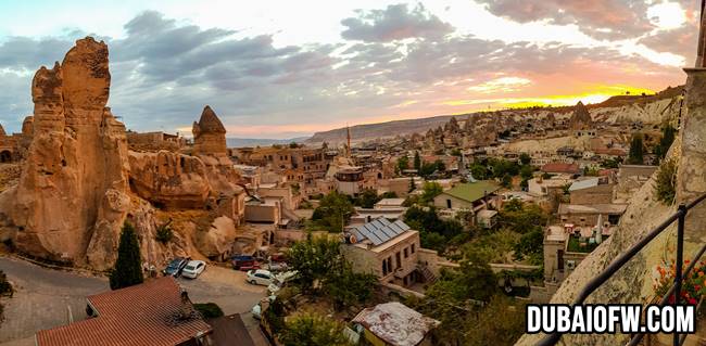 lovely sunset view in Goreme