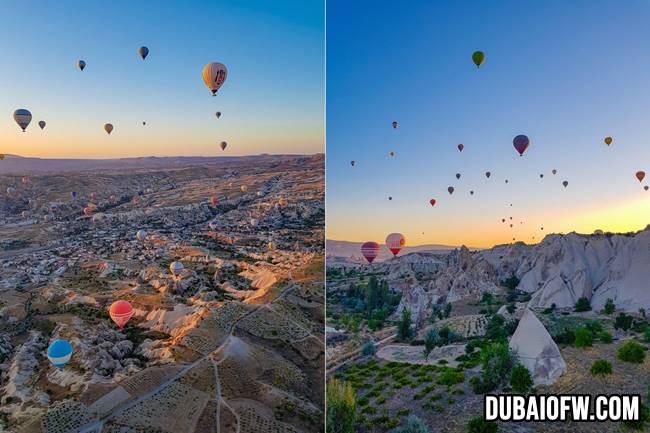 up in the air in Cappadocia