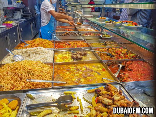 affordable food in an eatery