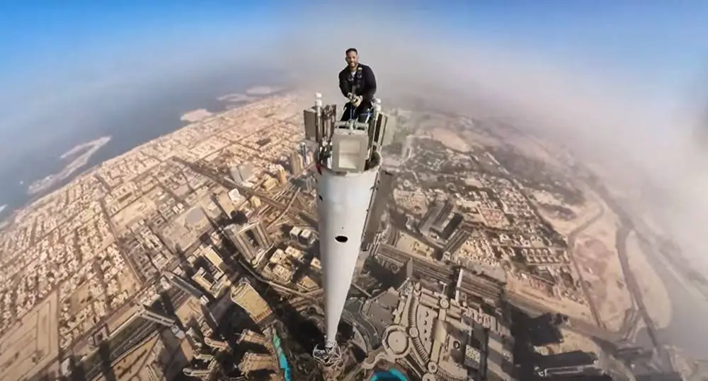 Will Smith on top of Burj Khalifa