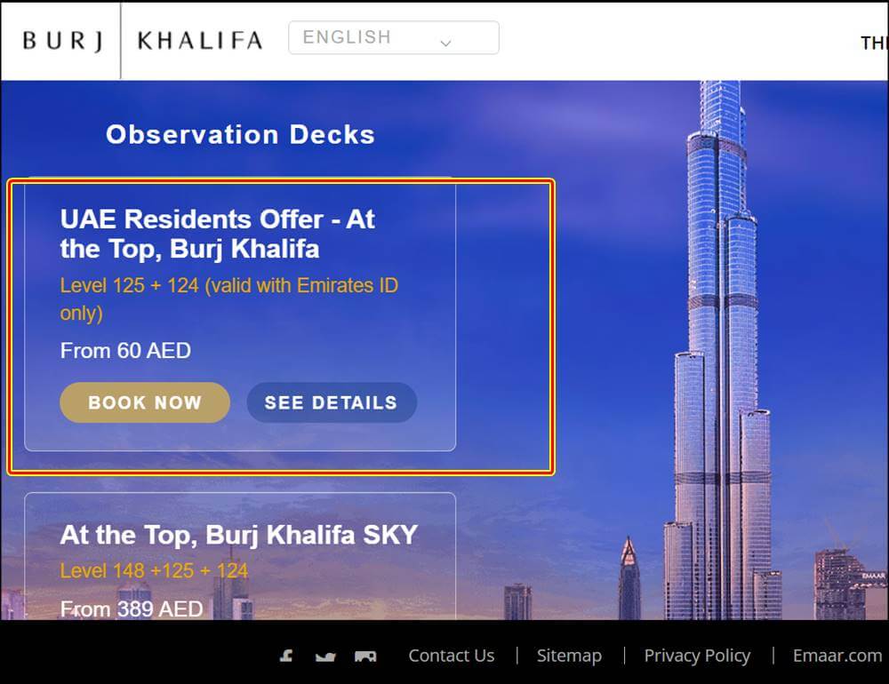 uae residents offer at the top burj khalifa dubai