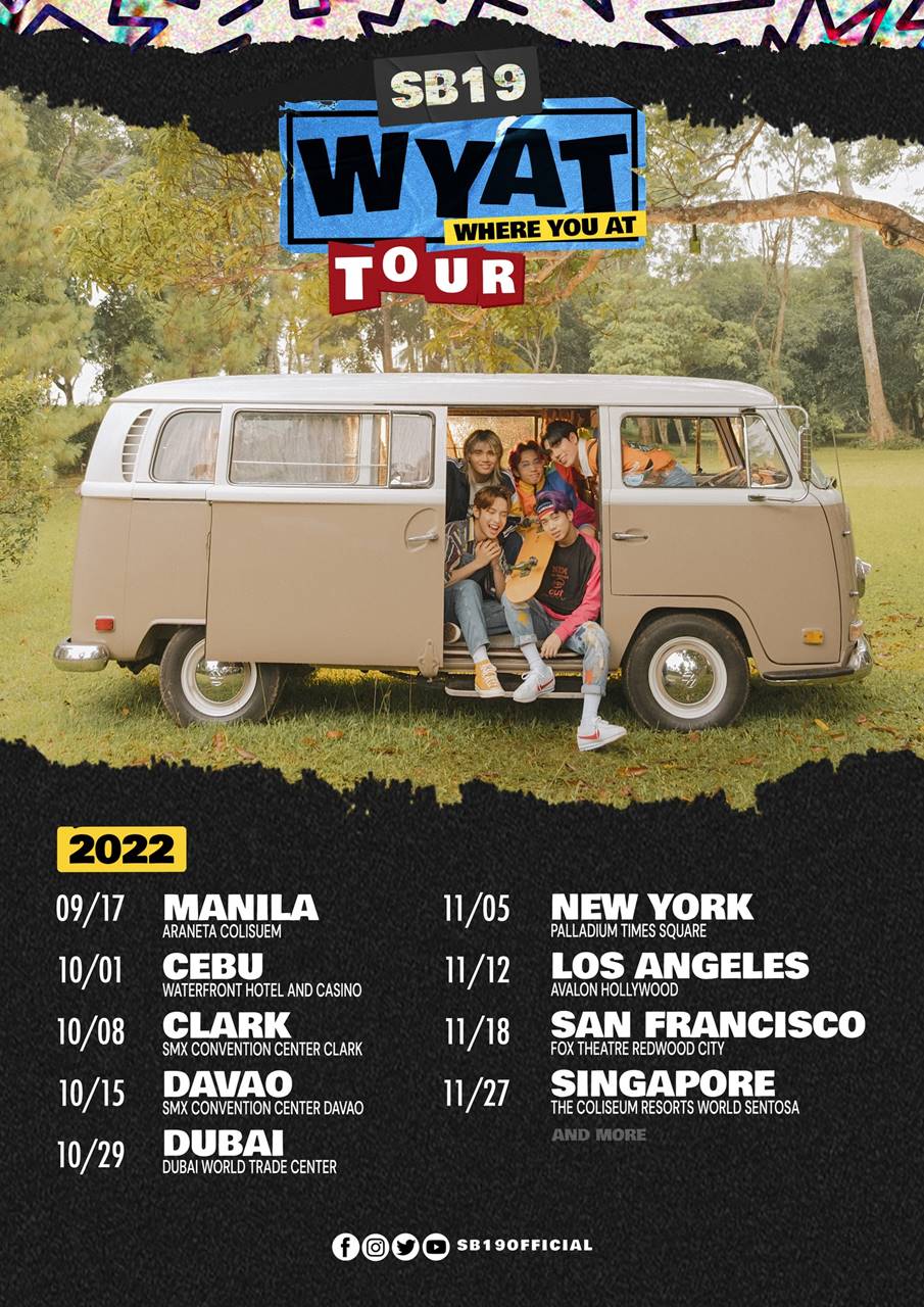 SB19 group WYAT Tour dates
