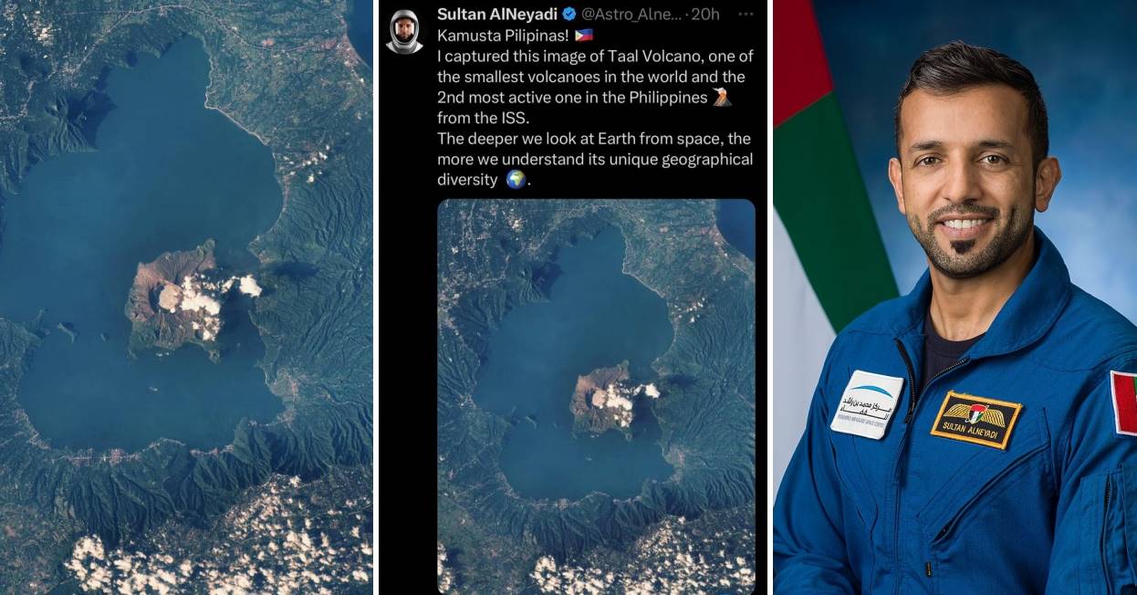 taal volcano from space