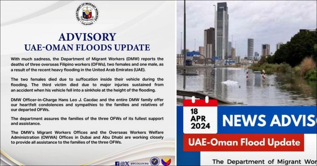 3 Ofws Dead Due To Severe Flooding In Uae – Dmw 