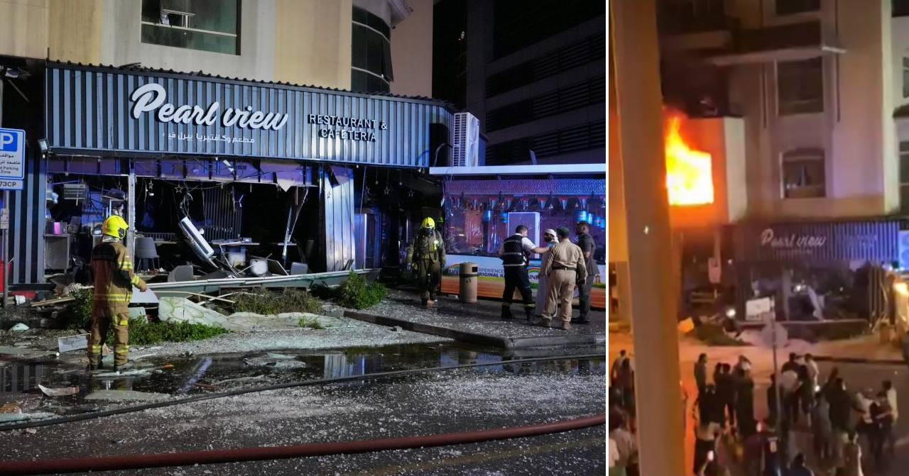 fire in al barsha next to MOE residential building dubai