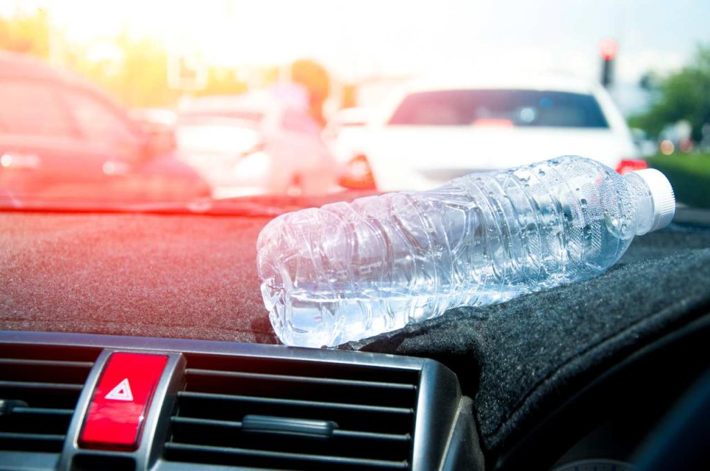 4. Water Bottles Left in Hot Cars