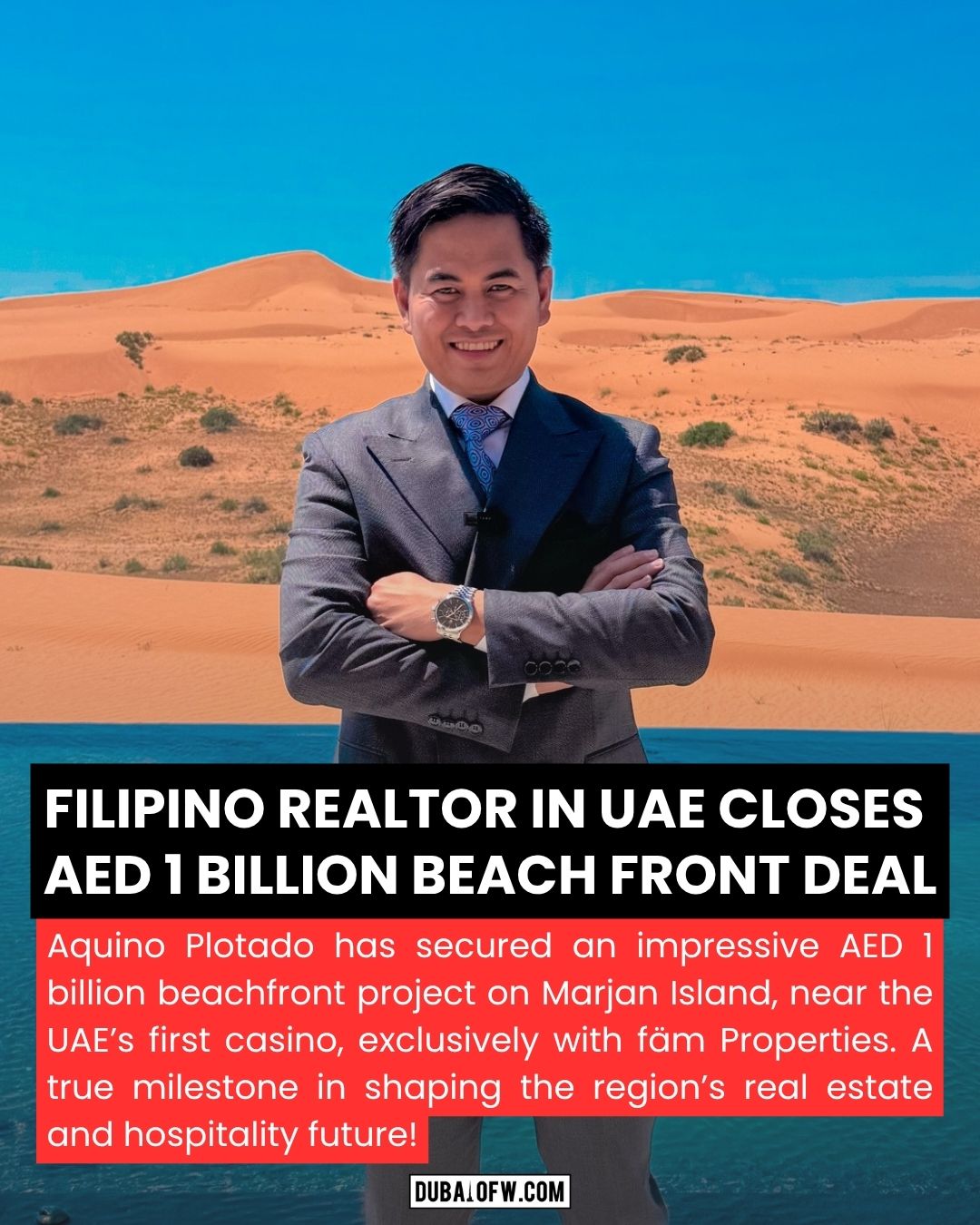 Filipino Real Estate Professional secures AED 1 Billion Beachfront Deal in UAE