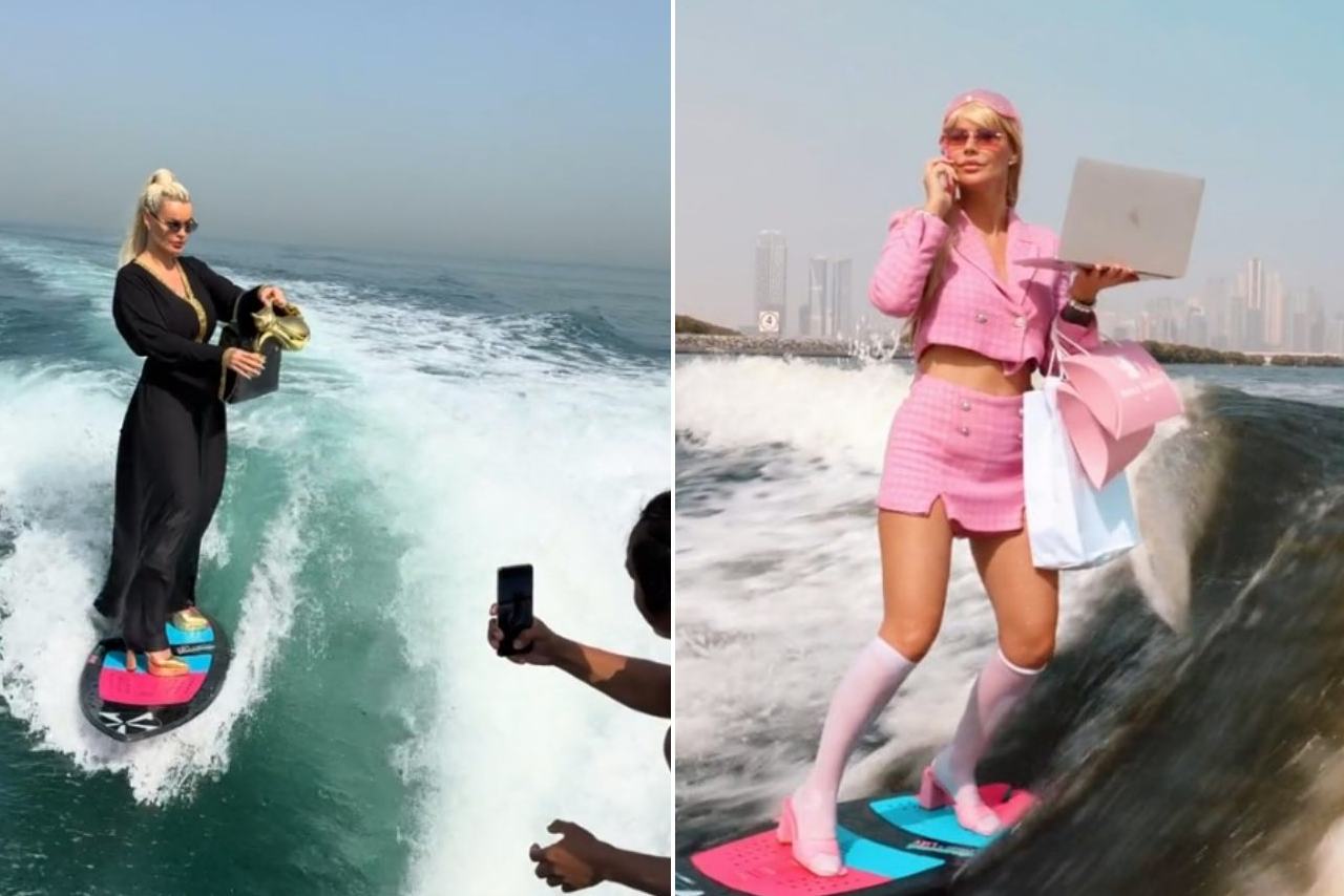 Karolina Agata Sankiewicz dubai barbie surfer influencer