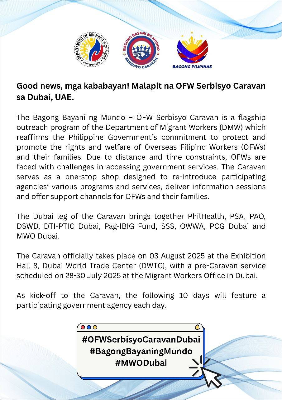 ofw serbisyo caravan in dubai