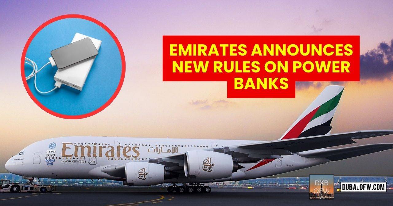 Emirates new rules on power bank use onboard aircraft
