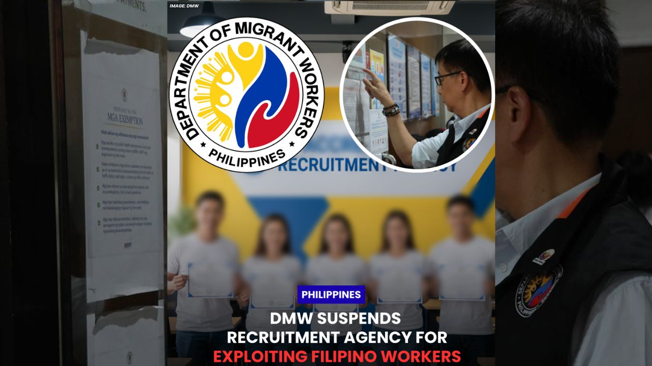 department of migrant workers suspends ph recruitment agency for violations