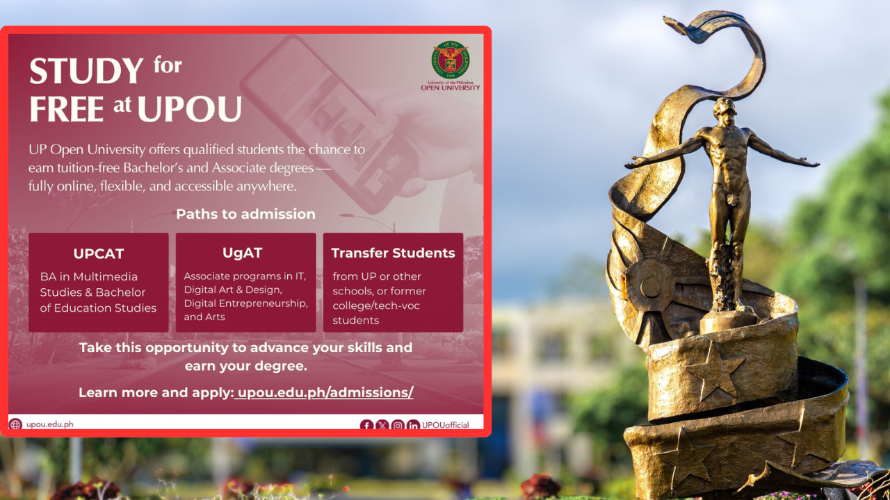 How to earn a bachelor’s degree for free at UP Open University