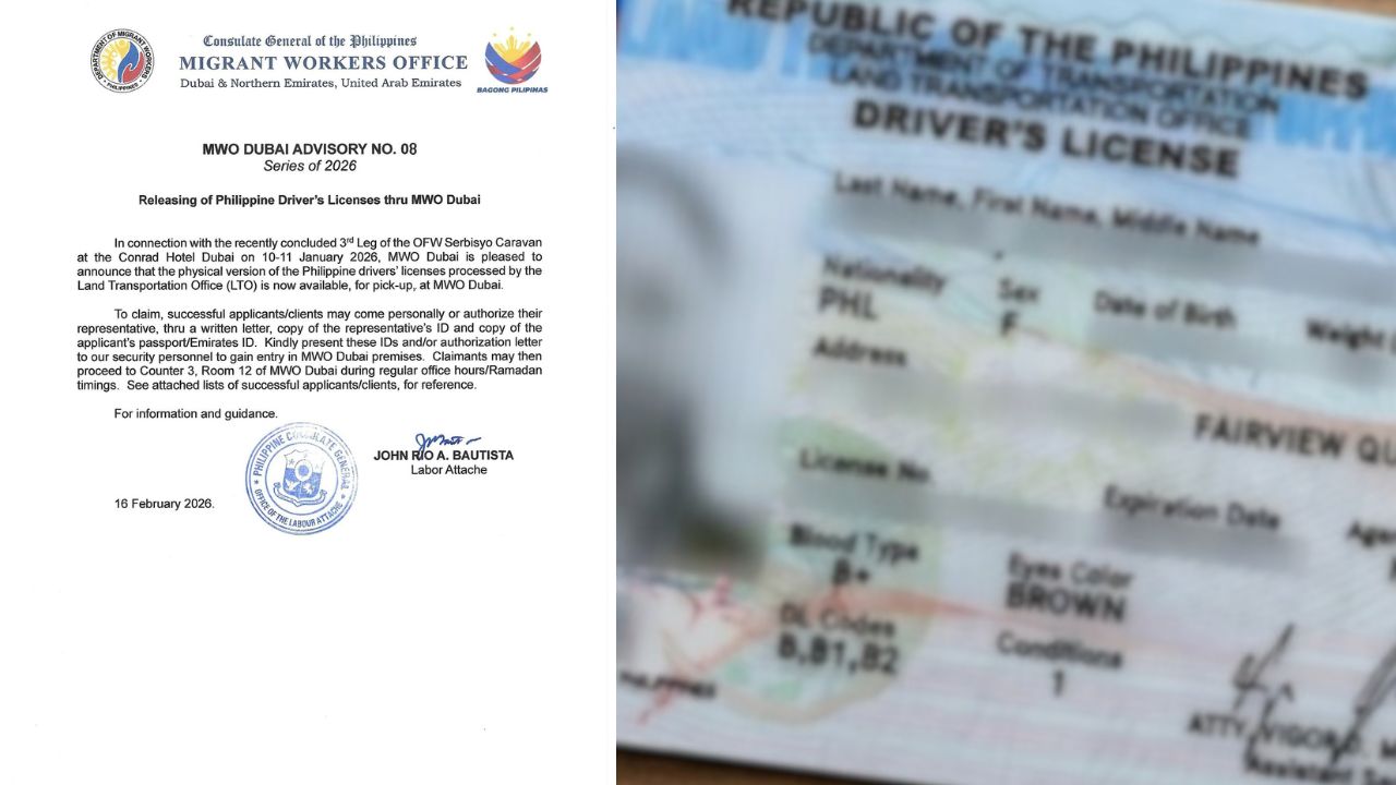 MWO Dubai Releases PH Driver’s Licenses Processed During OFW Caravan
