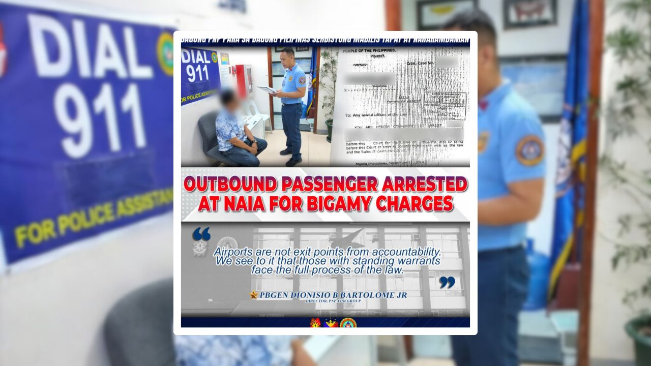 OFW Arrested at NAIA Over Bigamy Charges
