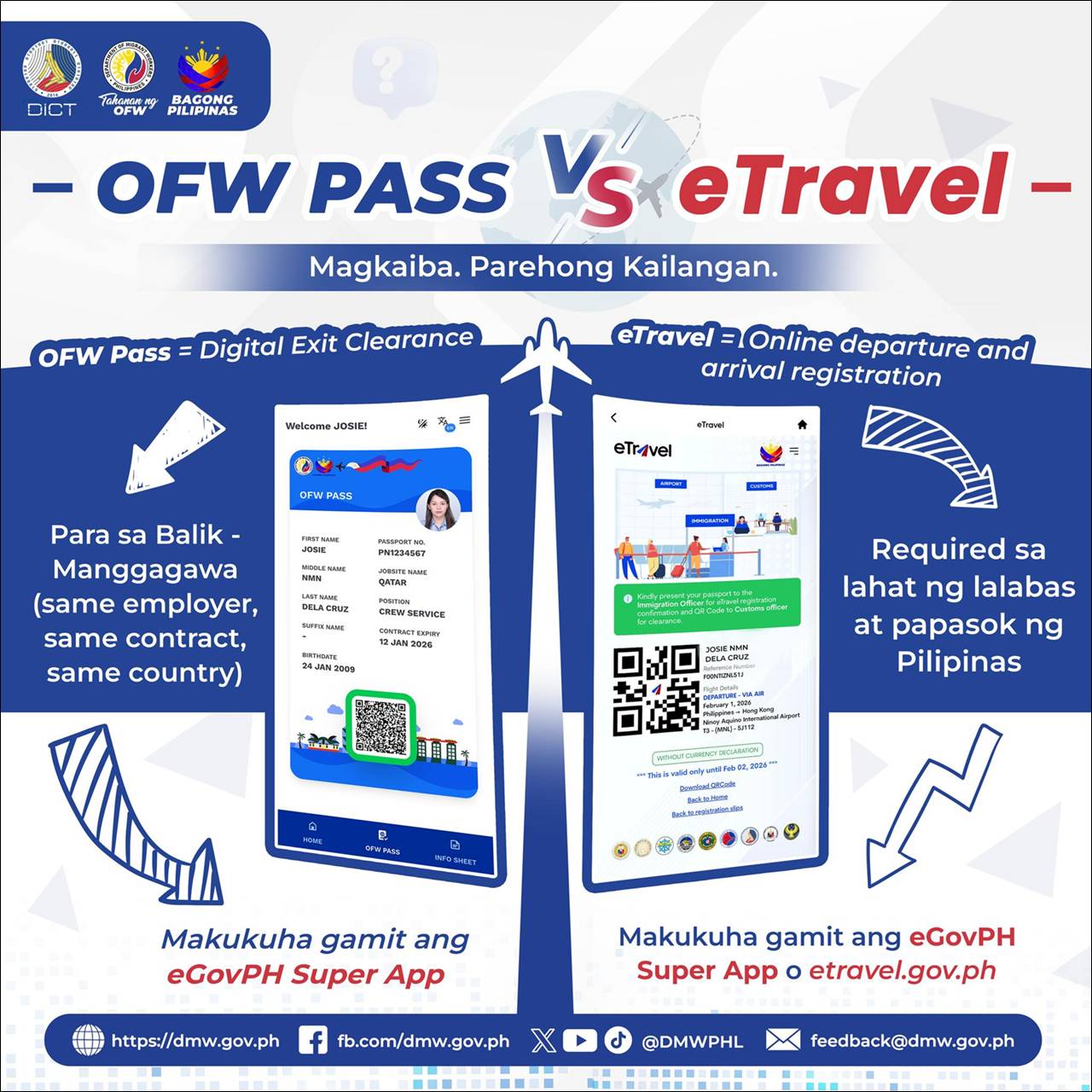 OFW Pass and eTravel are both required