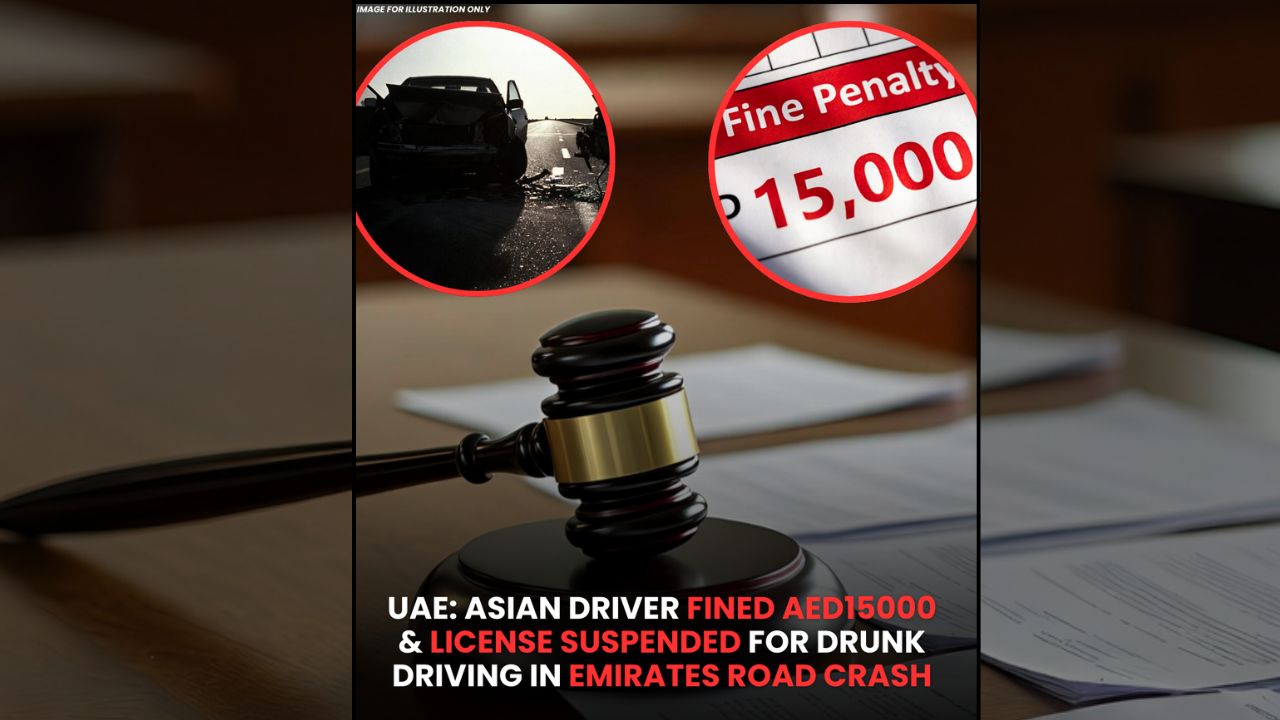 asian dubai driver fined drunk driving accident in emirates road