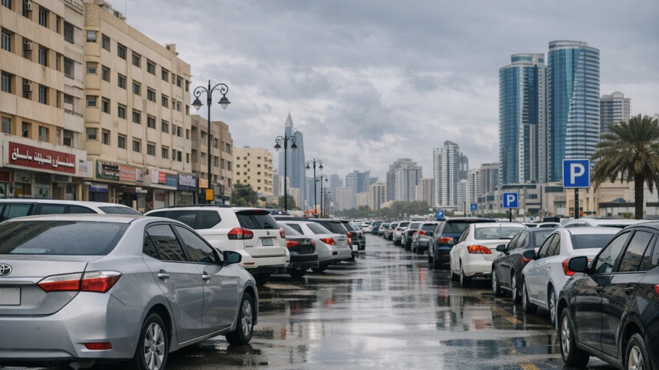 Rain Alert in Sharjah—Free Parking Until Further Notice