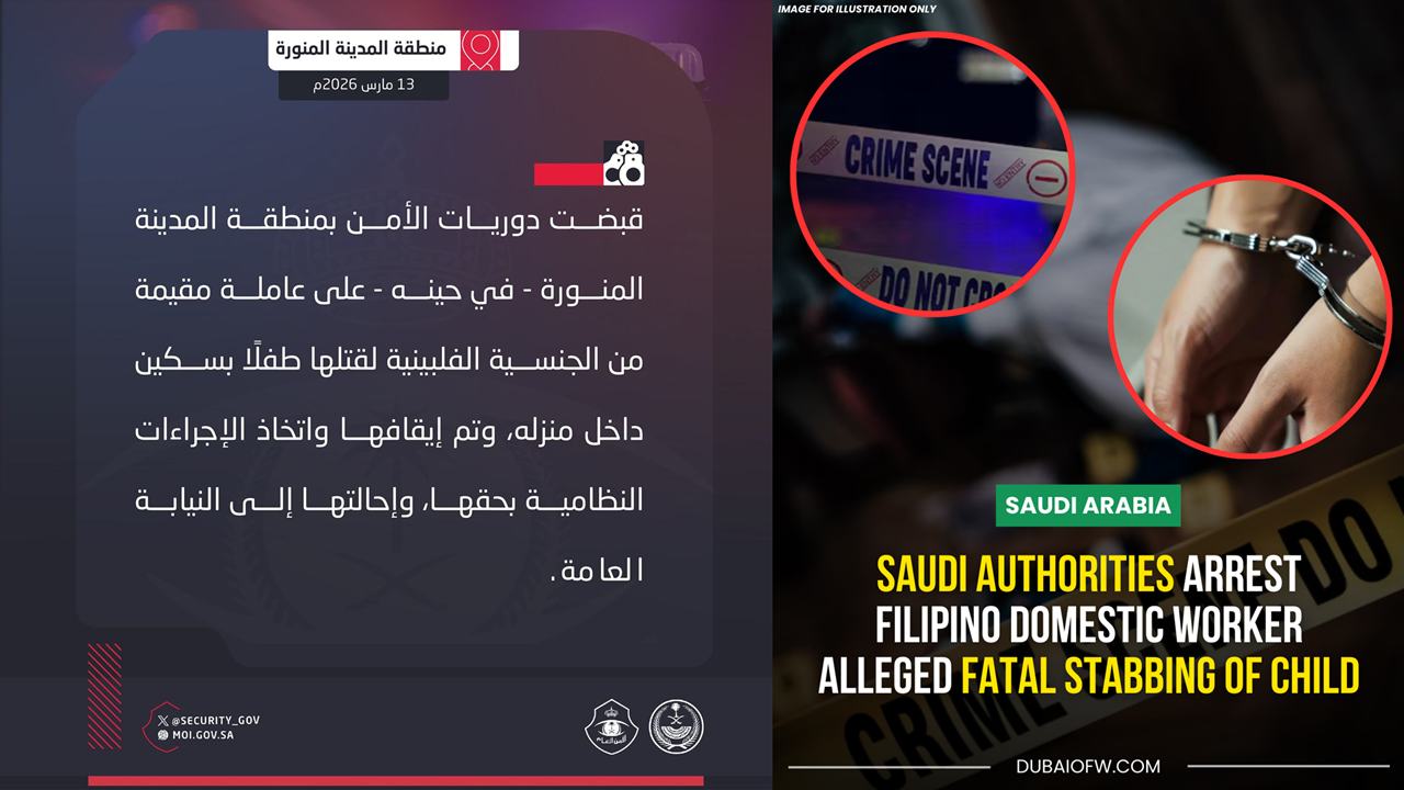 Saudi authorities arrest Domestic worker in medina for alleged stabbing of child