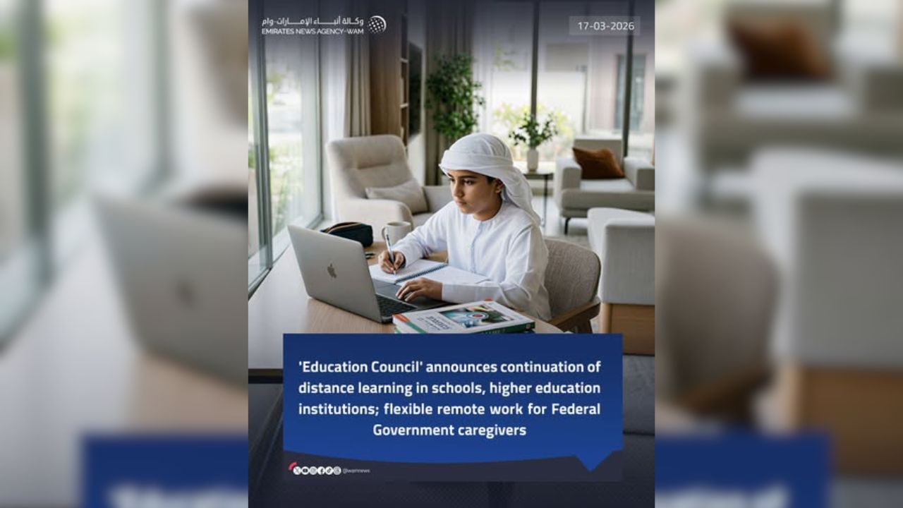 UAE Schools Stay Online for 2 Weeks; Gov't Workers to Get Work Flexibility (1)