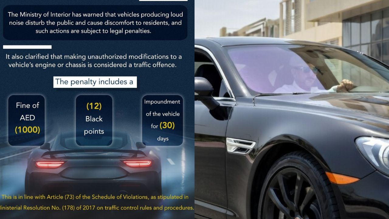 UAE Warning Loud Cars Can Cost You AED 1,000