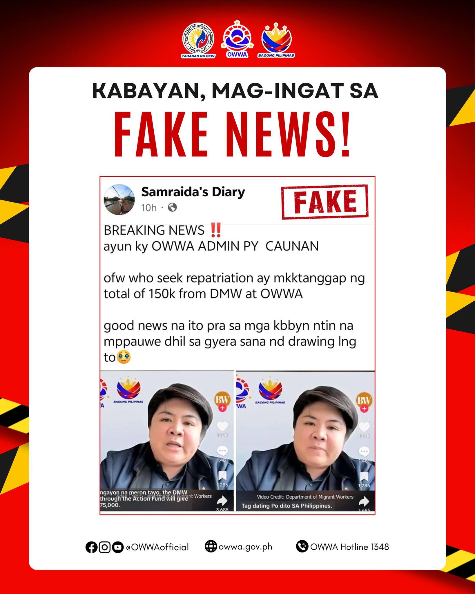 fake news owwa