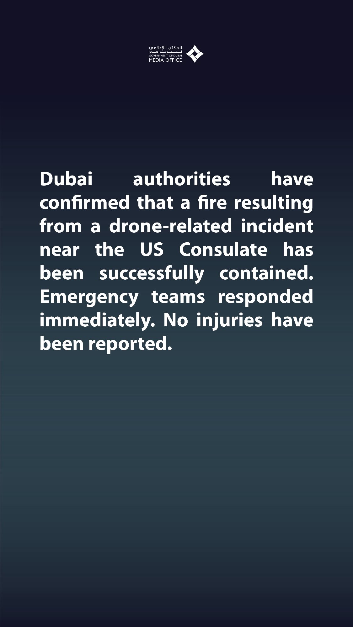 fire breaks out due to drone related incident in US Consulate in Bur Dubai