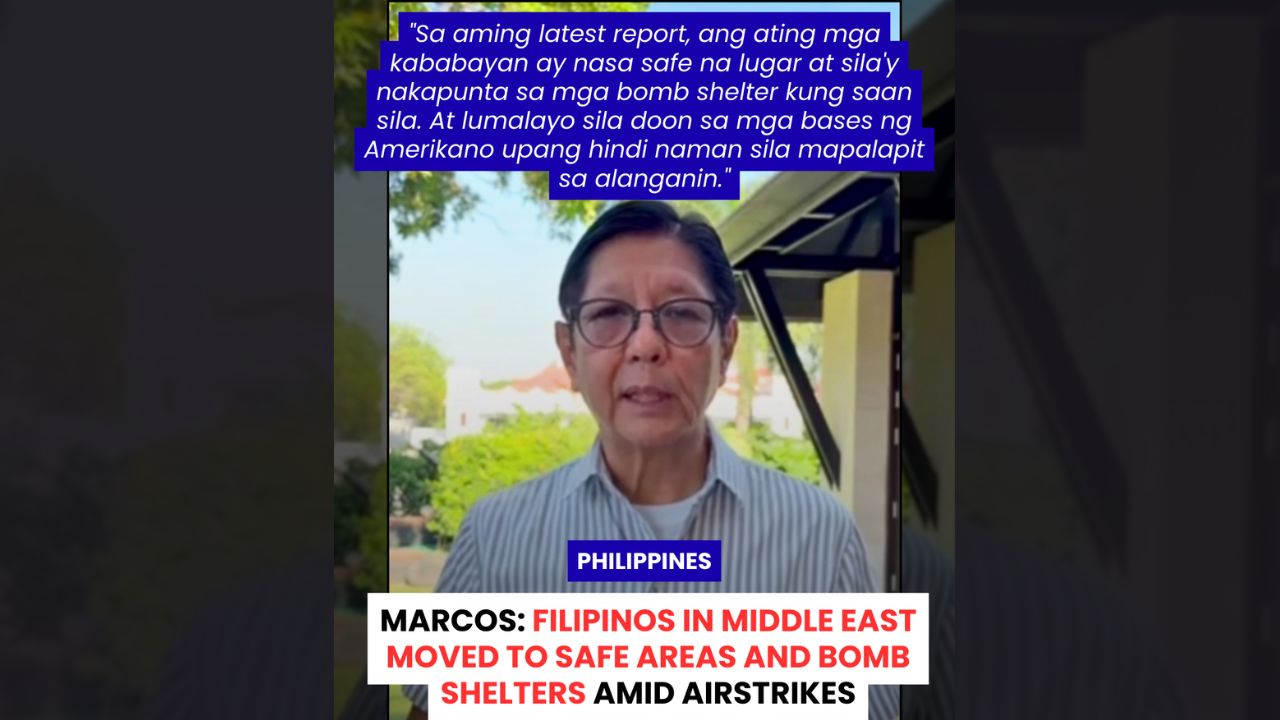 marcos message to filipinos about tensions in middle east pinoys moved to safety