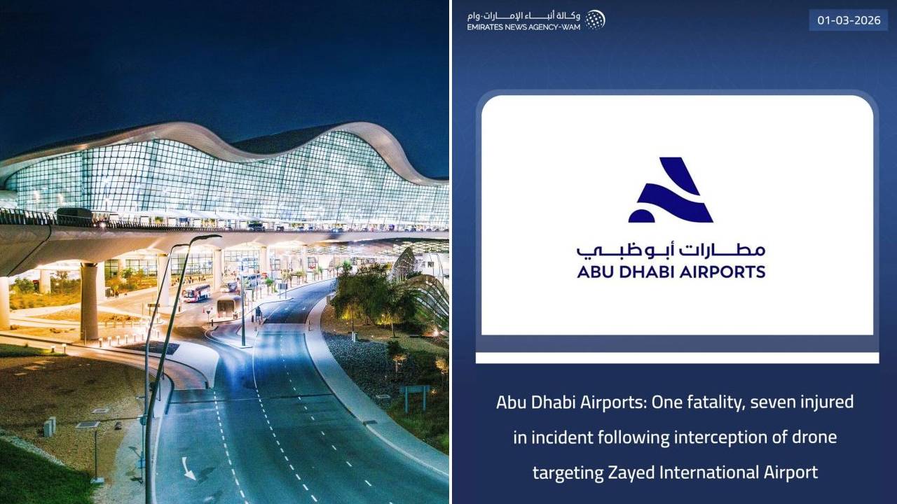 one dead 7 injured in zayed international airport drone interception