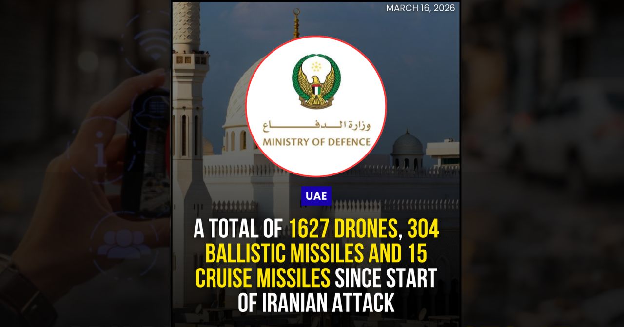 uae update march 16 2026 total number of attacks from iran
