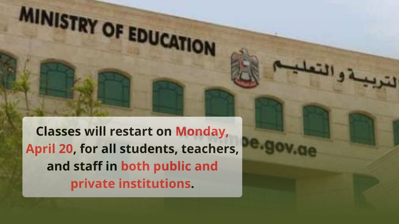 UAE Schools Reopen April 20 What Parents Must Know