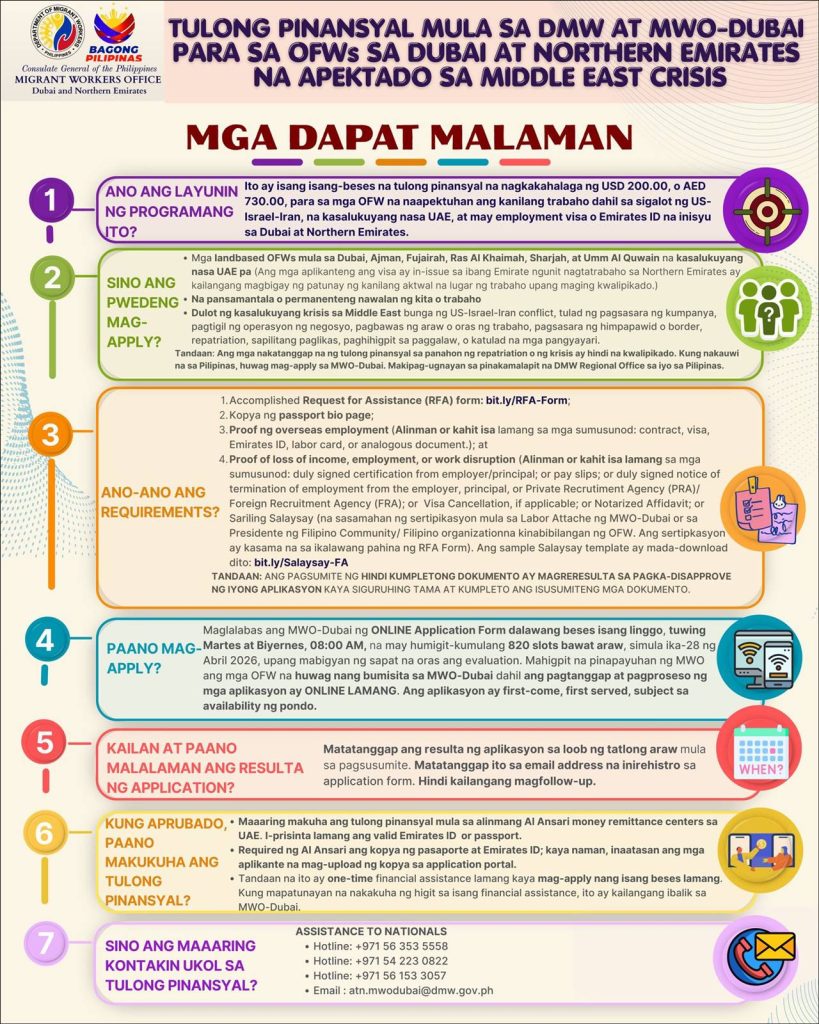 financial relief assistance to ofws application form mwo dubai