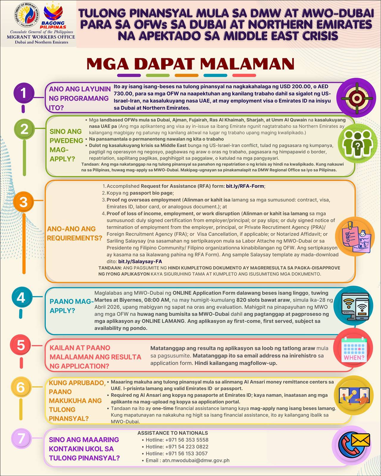 financial relief assistance to ofws application form mwo dubai