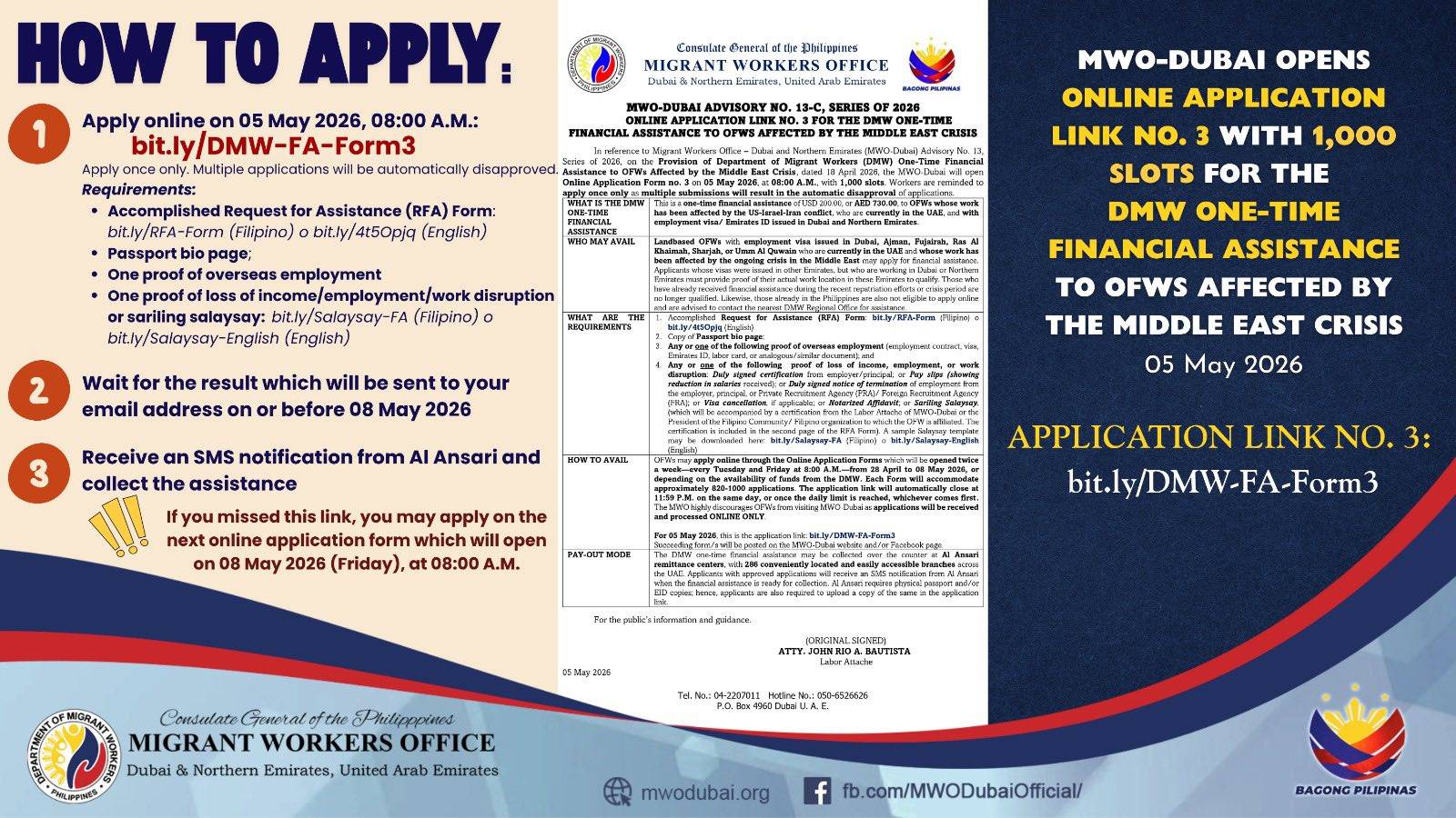 mwo dubai form 3 1000 slots online application link update